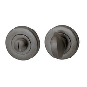 Hard Brass toiletgarnituur WC 8mm Artax PVD gun metal – vooraanzicht