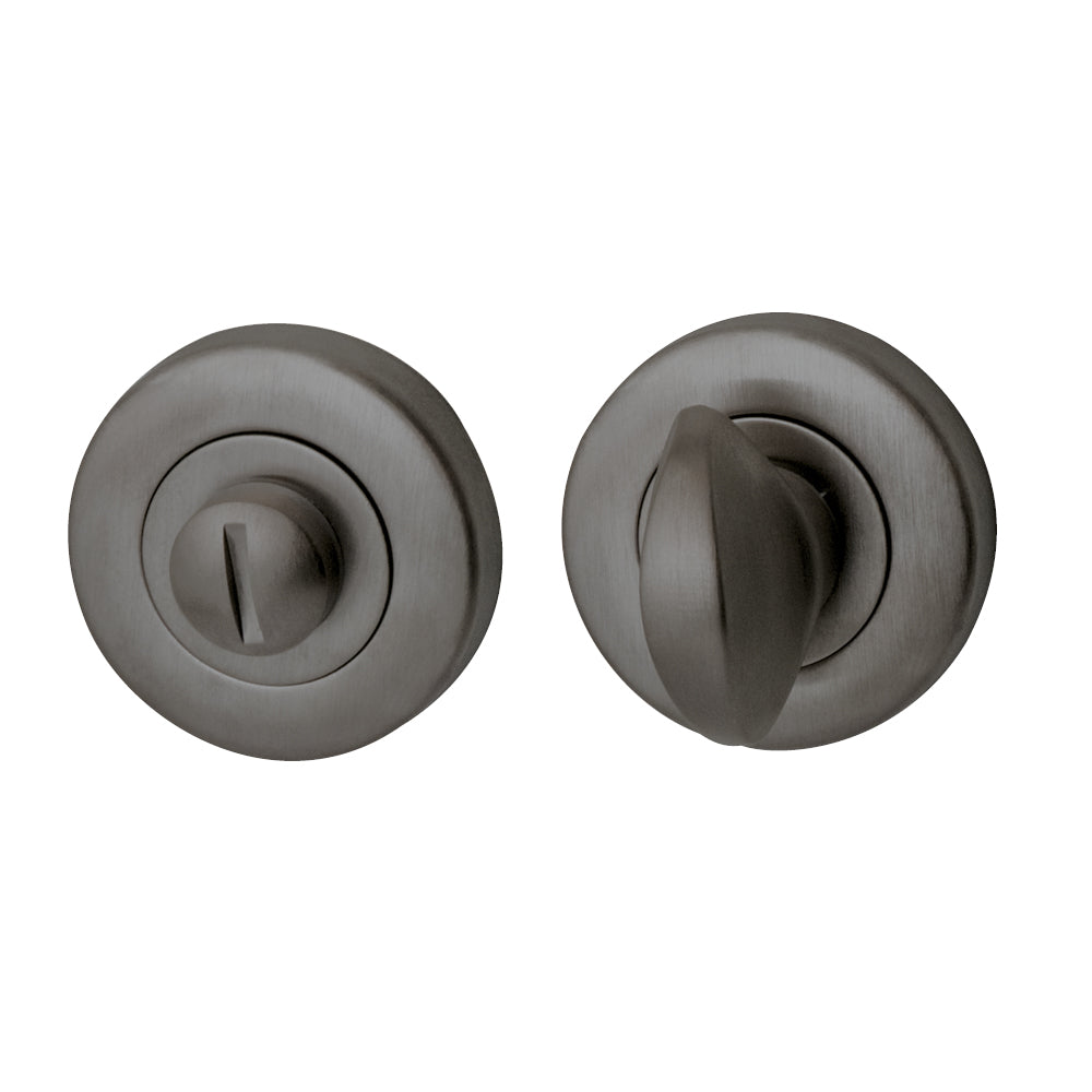 Hard Brass toiletgarnituur WC 8mm Artax PVD gun metal – vooraanzicht