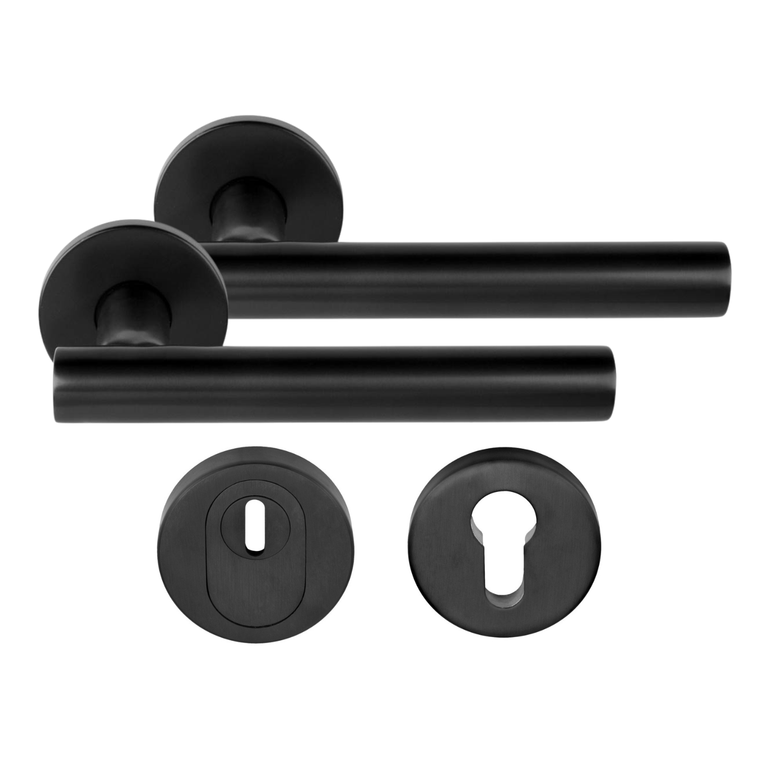 Formani | Achterdeurset | LB7-19 kruk/kruk | Zwart PVD | SKG3 - Deurbeslag-expert