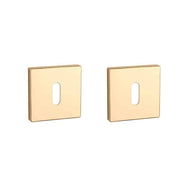 Aprile | Premium Sleutelrozet | 52x52x7mm | Vierkant | Goud gepolijst PVD - Deurbeslag-expert