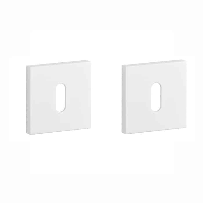Aprile | Premium Sleutelrozet | 52x52x7mm | Vierkant | Mat wit - Deurbeslag-expert