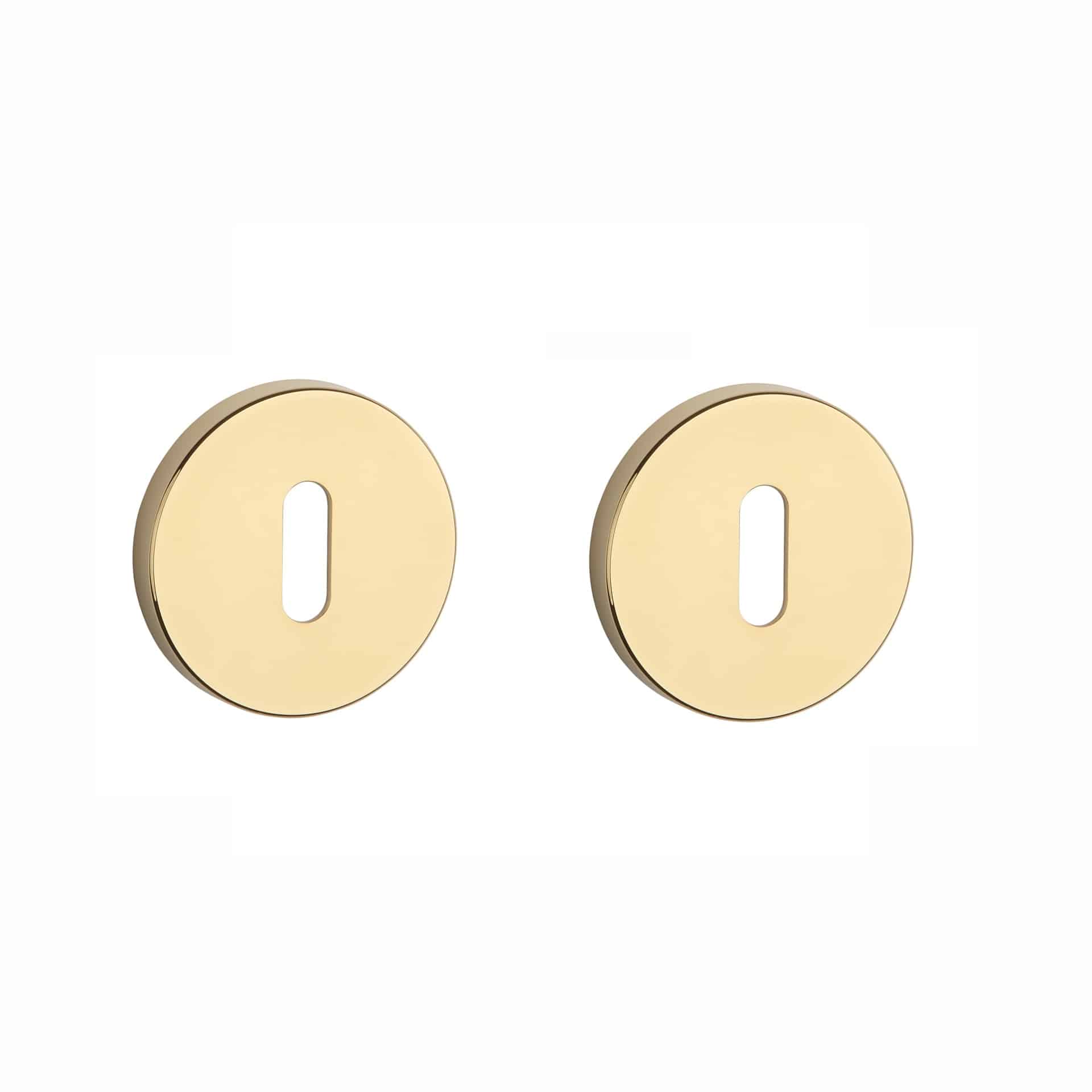 Aprile | Premium Sleutelrozet | Ø52x7mm | Rond | Goud gepolijst PVD - Deurbeslag-expert
