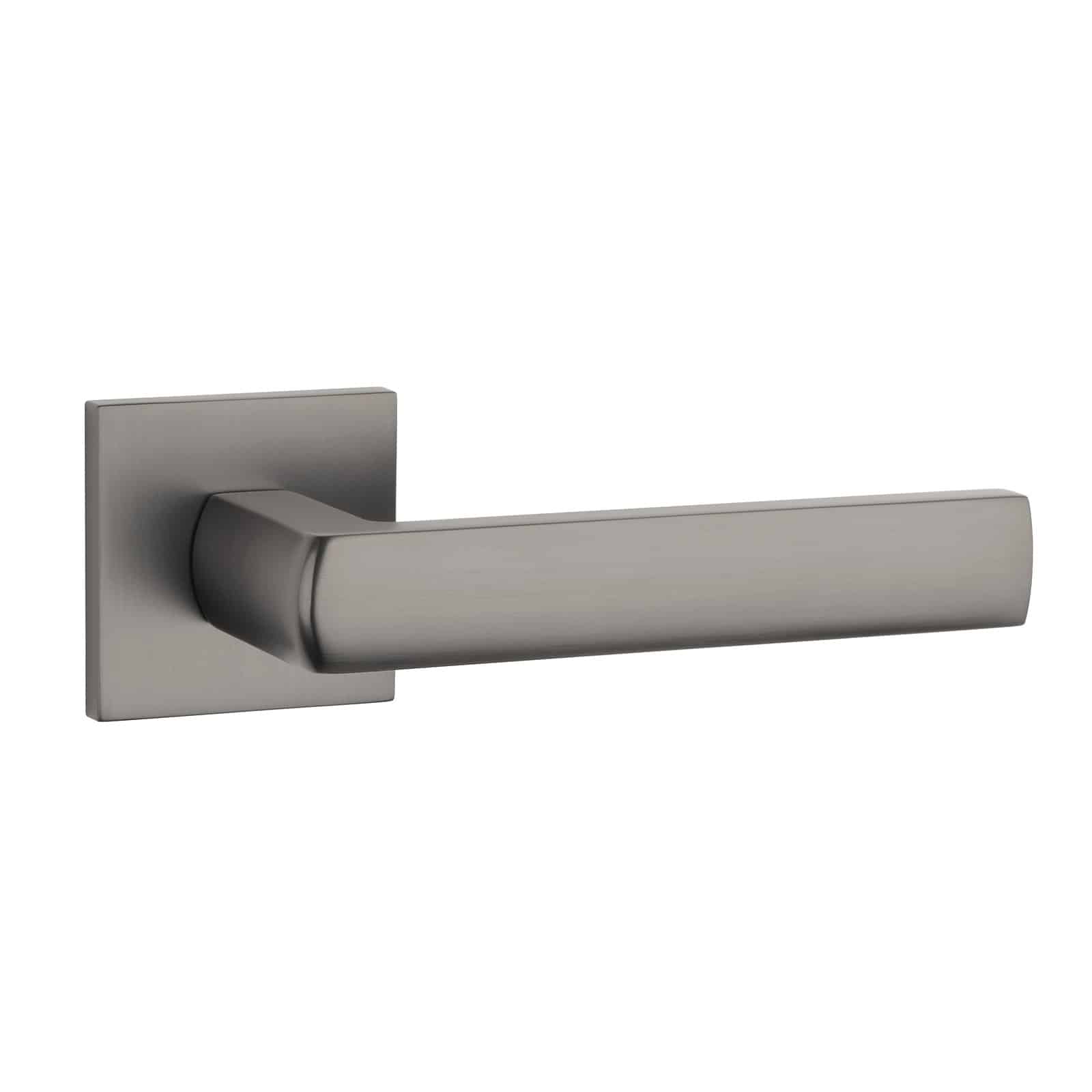 Aprile | Deurkruk Hosta | op vierkant rozet | Gunmetal - Deurbeslag-expert