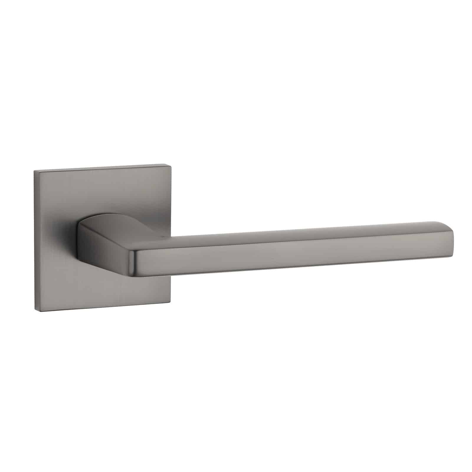 Aprile | Deurkruk Pyrola | op vierkant rozet | Gunmetal - Deurbeslag-expert
