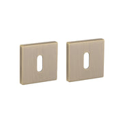 Aprile | Premium Sleutelrozet | 52x52x7mm | Vierkant afgerond | Antiek messing - Deurbeslag-expert