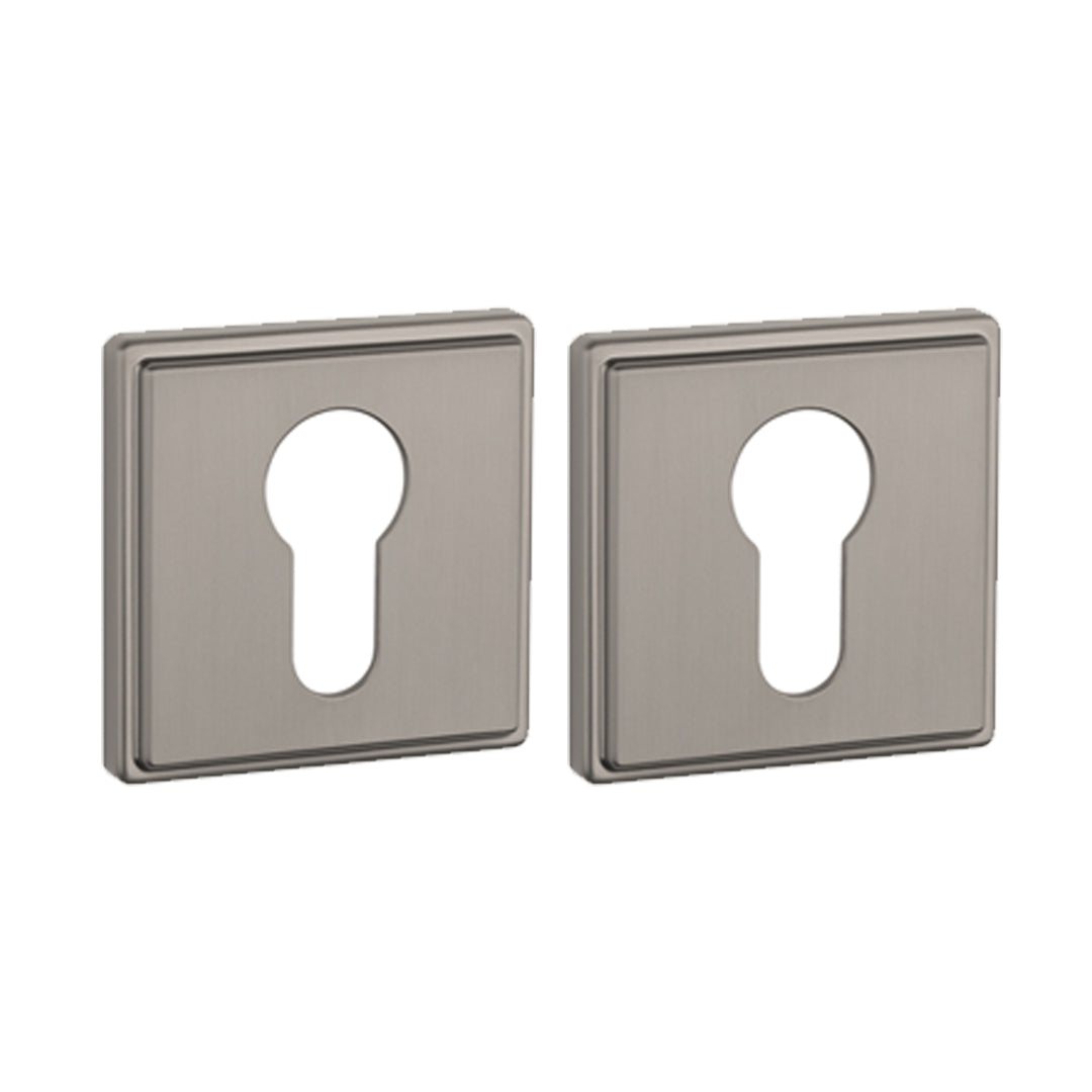 Aprile | Premium Cilinderrozet | 52x52x7mm | Vierkant | Grafiet (gunmetal) - Deurbeslag-expert