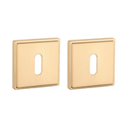 Aprile | Premium Sleutelrozet | 52x52x7mm | Vierkant | Mat goud - Deurbeslag-expert