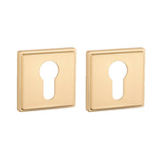 Aprile | Premium Cilinderrozet | 52x52x7mm | Vierkant | Mat goud - Deurbeslag-expert