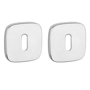 APRILE Sleutelrozet Afgerond Chroom Gepolijst 53x53x7mm - Deurbeslag-expert