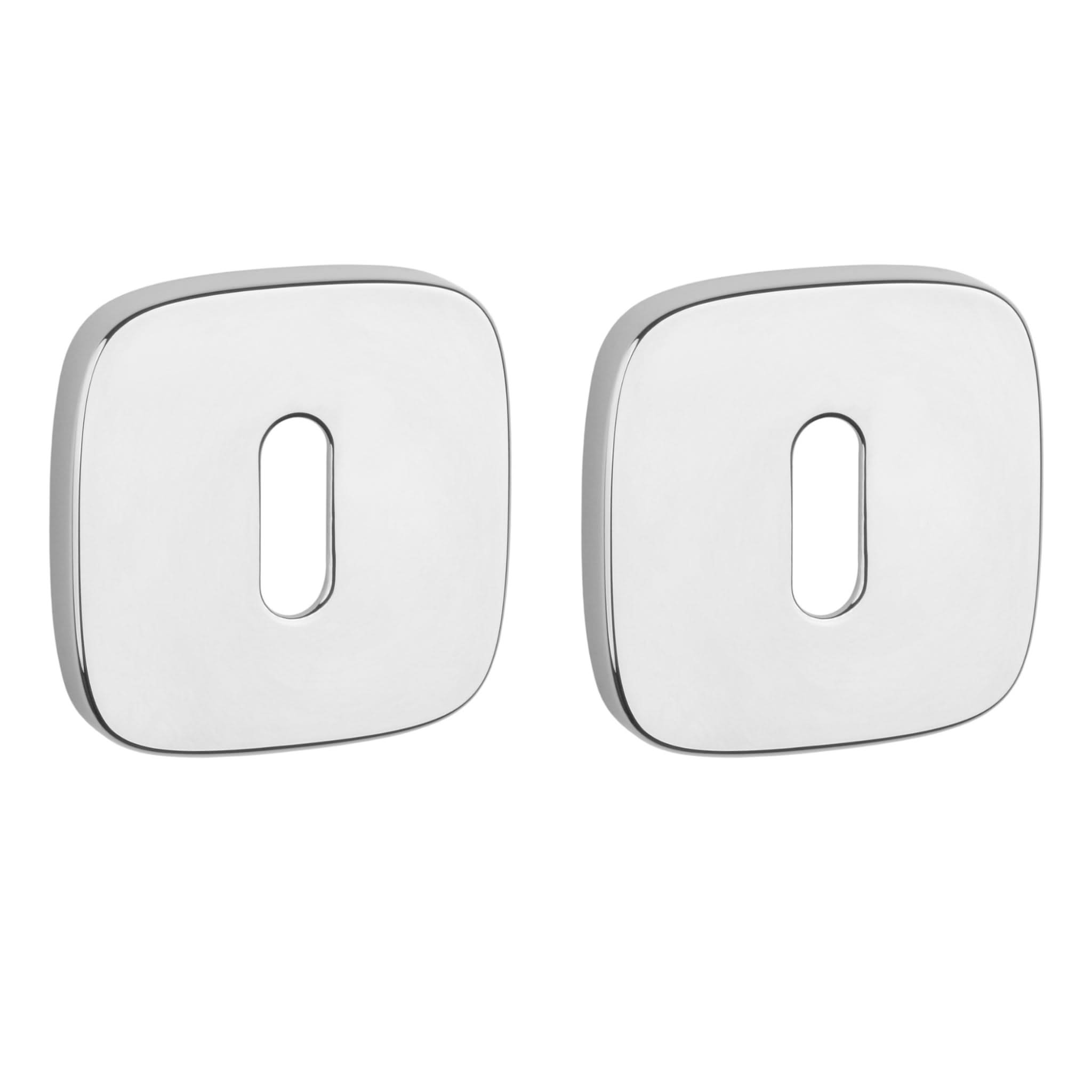 APRILE Sleutelrozet Afgerond Chroom Gepolijst 53x53x7mm - Deurbeslag-expert