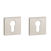 Aprile | Prestige Cilinderrozet | 50x50x7mm | Rechthoekig | Mat nikkel - Deurbeslag-expert