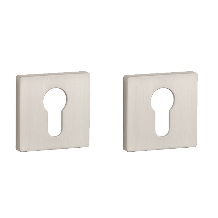 Aprile | Prestige Cilinderrozet | 50x50x7mm | Rechthoekig | Mat nikkel - Deurbeslag-expert