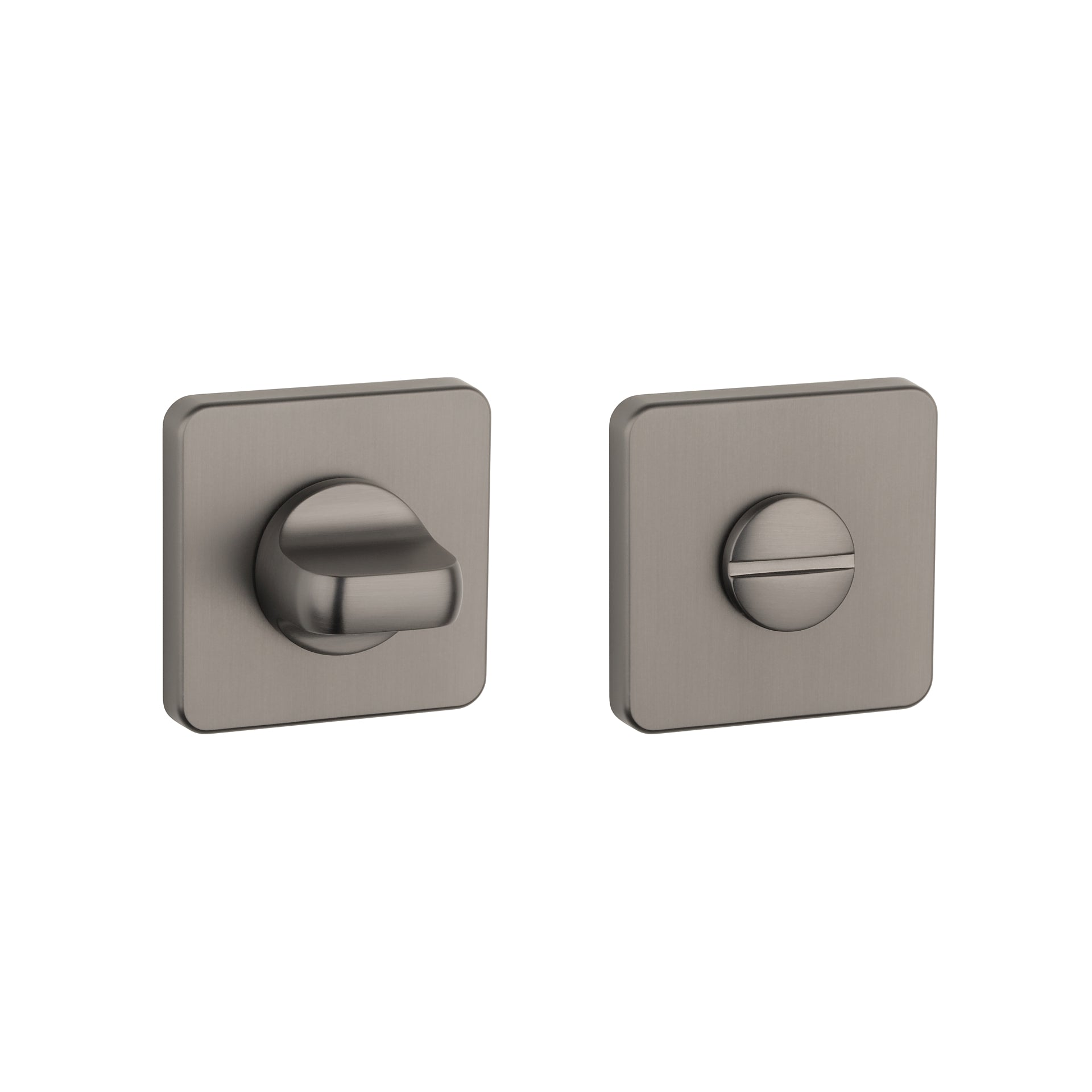 Aprile | Premium WC-garnituur | 52x52x7mm | Vierkant afgerond | Grafiet - Deurbeslag-expert