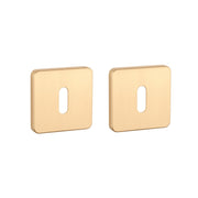 Aprile | Premium Sleutelrozet | 52x52x7mm | Vierkant afgerond | Mat goud - Deurbeslag-expert