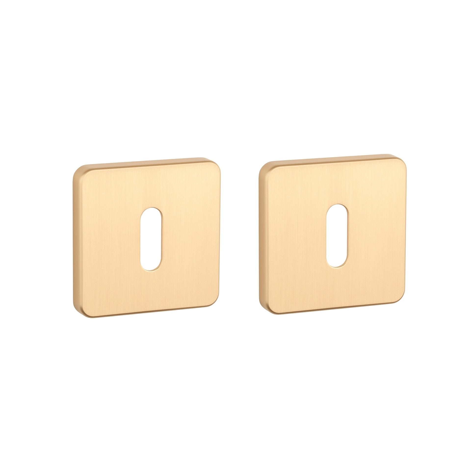 Aprile | Premium Sleutelrozet | 52x52x7mm | Vierkant afgerond | Mat goud - Deurbeslag-expert