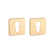 Aprile | Premium Cilinderrozet | 52x52x7mm | Vierkant afgerond | Mat goud - Deurbeslag-expert