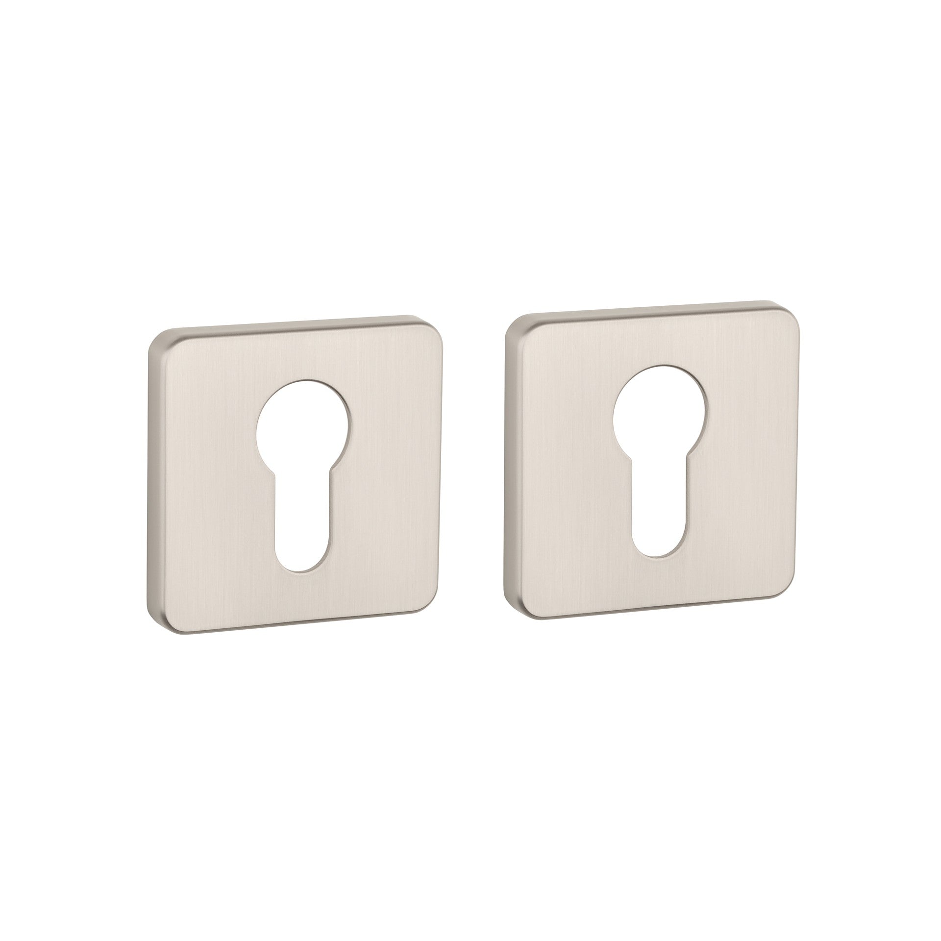 Aprile | Premium Cilinderrozet | 52x52x7mm | Vierkant afgerond | Mat nikkel - Deurbeslag-expert