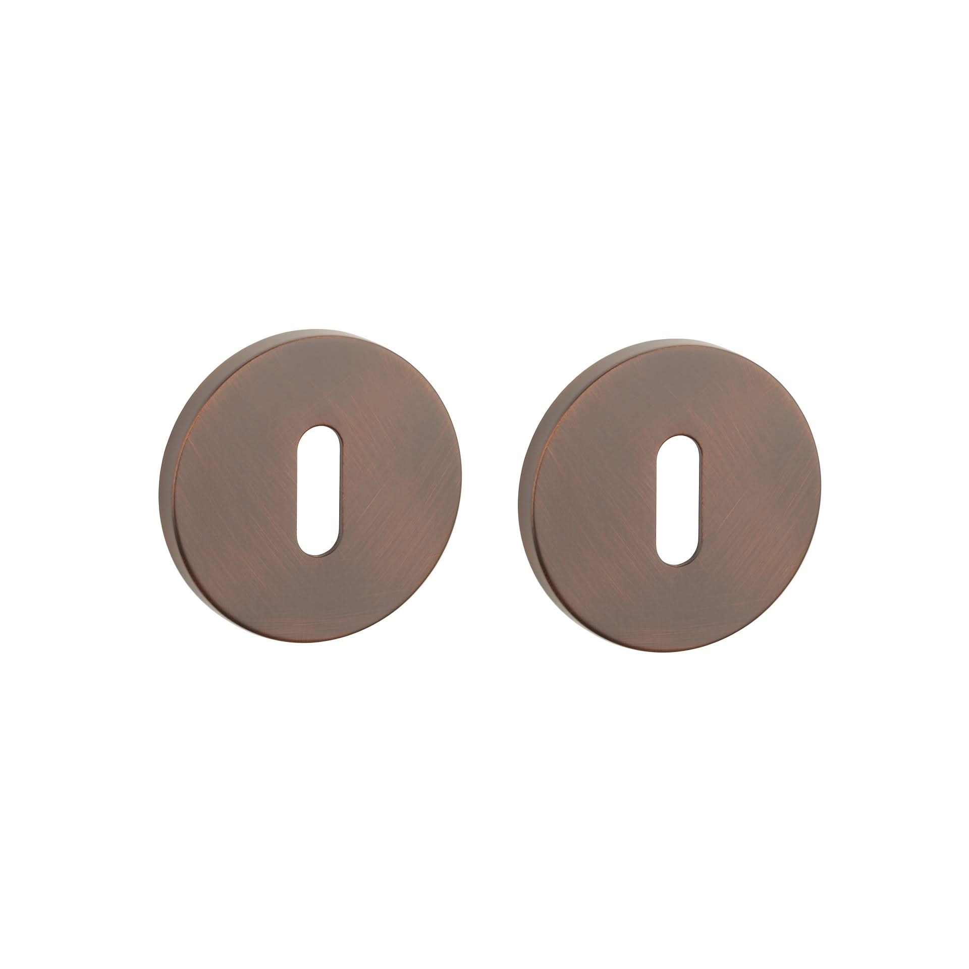 Aprile | Premium Sleutelrozet | Ø52x7mm | Rond | Donker brons - Deurbeslag-expert