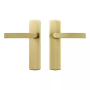 AXA Binnendeurbeslag Curve Klik kruk Goud – Deurkruk op blind schild