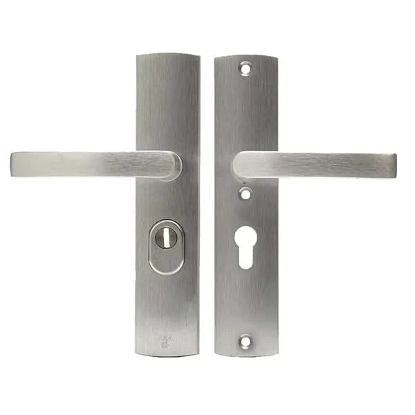 AXA | Veiligheidsbeslag Curve Plus | Kruk Blok | PC55 | Anti-kerntrek | Aluminium naturel