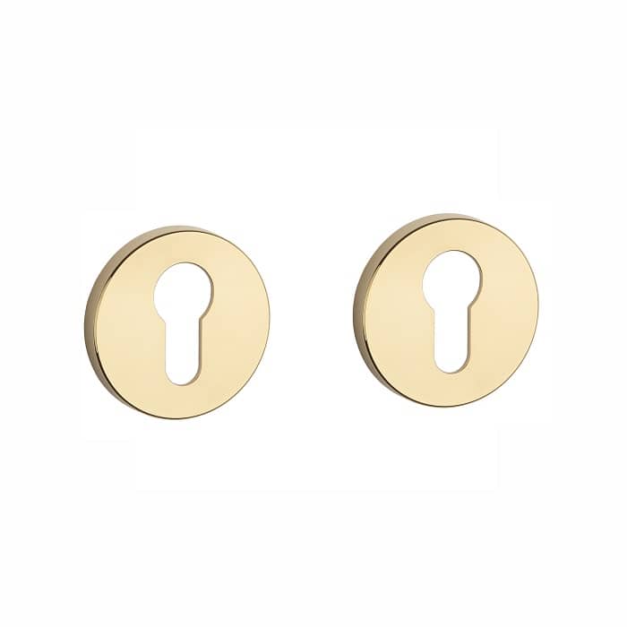 Aprile | Premium Cilinderrozet | Ø52x7mm | Rond | Goud gepolijst PVD - Deurbeslag-expert