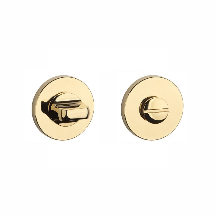 Aprile | Premium WC-garnituur | Ø52x7mm | Rond | Goud gepolijst PVD - Deurbeslag-expert