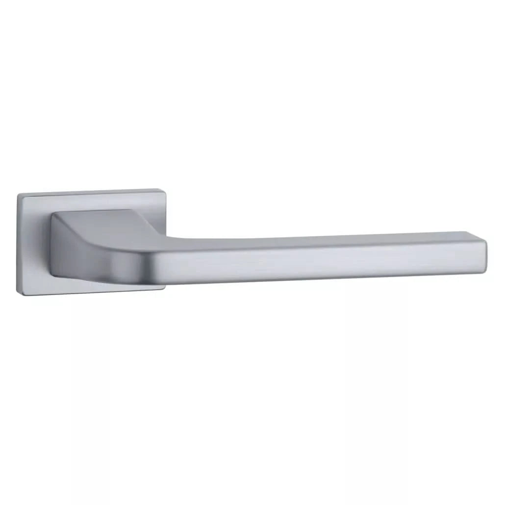 Aprile Massieve Deurkruk Ismena Mat Chroom Op Rechthoekig Rozet