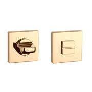 Aprile | Premium WC-garnituur | 52x52x7mm | Vierkant | Goud gepolijst - Deurbeslag-expert