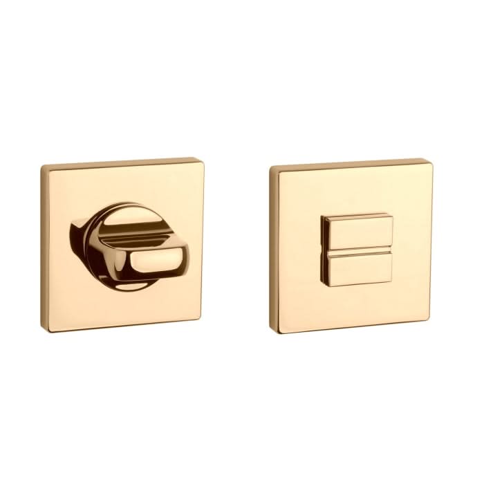 Aprile | Premium WC-garnituur | 52x52x7mm | Vierkant | Goud gepolijst - Deurbeslag-expert