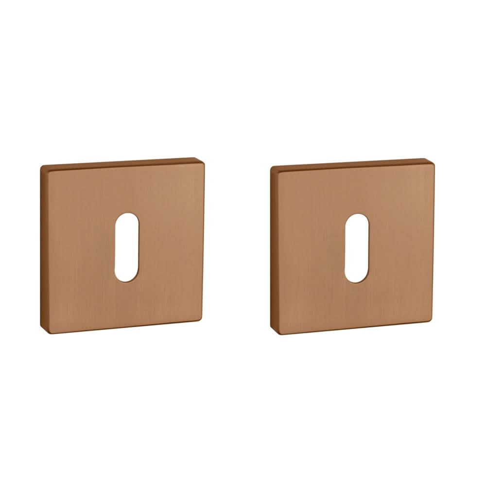 Aprile Premium Vierkant Sleutelrozet 52x52x7mm Mat Koper PVD Rozetten - Deurbeslag-expert