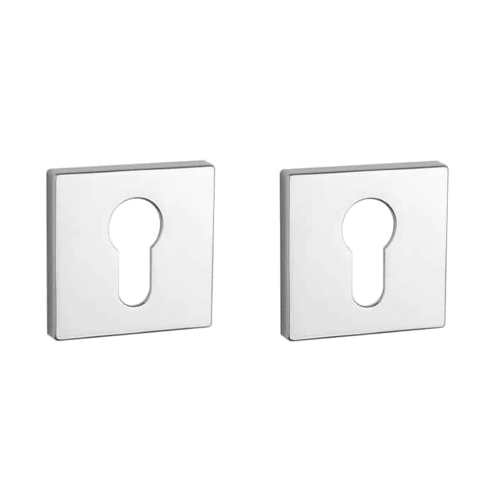 Aprile | Prestige Cilinderrozet | 50x50x7mm | Rechthoekig | Gepolijst chroom - Deurbeslag-expert
