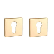 Aprile | Prestige Cilinderrozet | 50x50x7mm | Rechthoekig | Goud gepolijst - Deurbeslag-expert