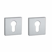 Aprile | Prestige Cilinderrozet | 50x50x7mm | Rechthoekig | Mat chroom - Deurbeslag-expert