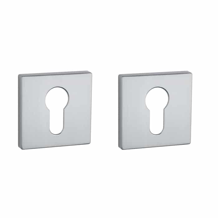 Aprile | Prestige Cilinderrozet | 50x50x7mm | Rechthoekig | Mat chroom - Deurbeslag-expert