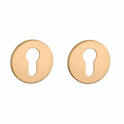 Aprile Prestige profielcilinderrozet rond Ø 52 mm goud mat – vooraanzicht