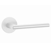 Aprile Massieve Deurkruk Kalmia Mat Wit Op Rond Rozet - Deurbeslag-expert