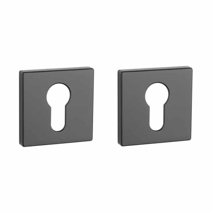 Aprile Comfort Profielcilinder rozet 53x53x7mm zwart Rozetten - Deurbeslag-expert