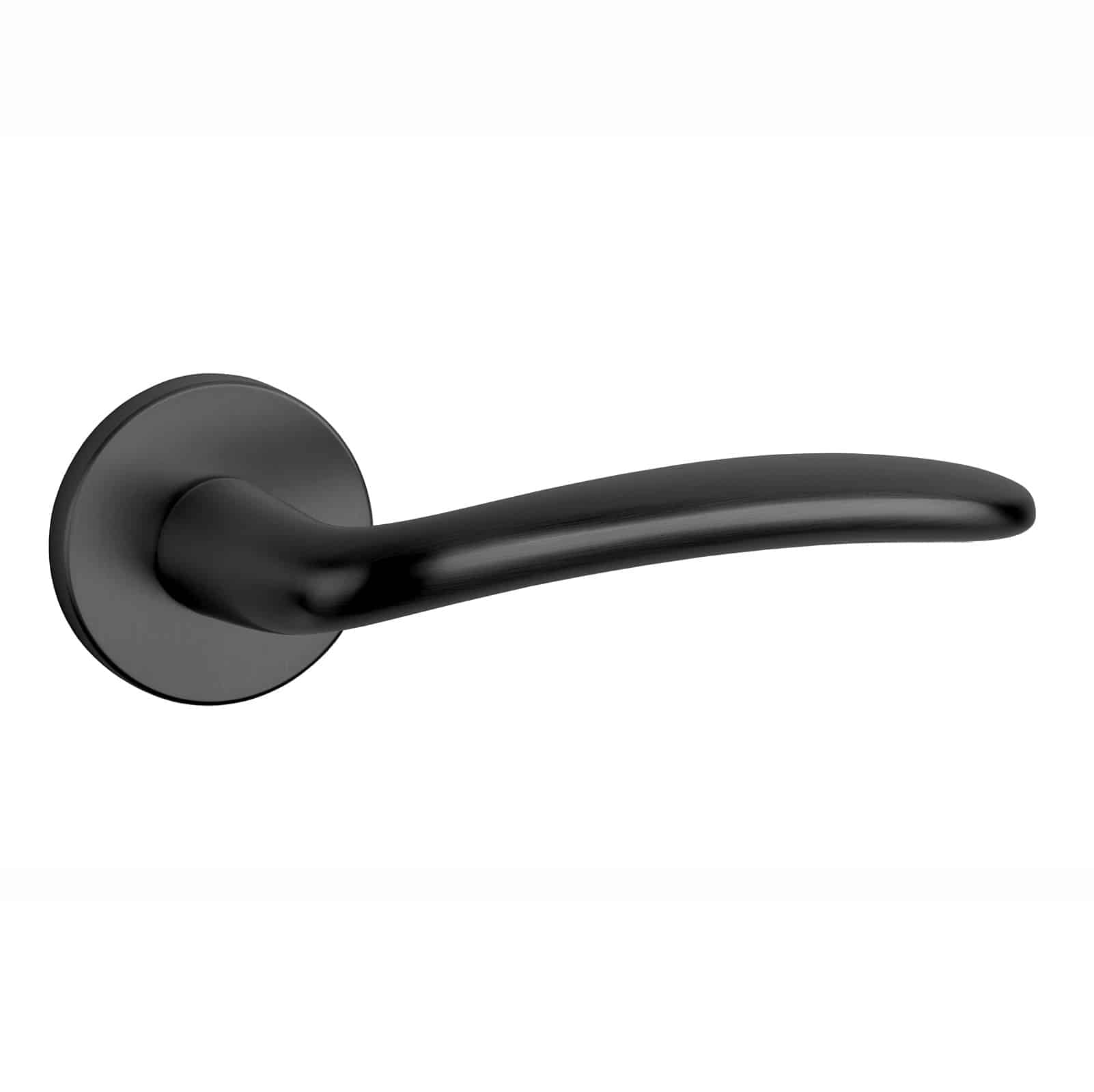 Aprile | Deurkruk Ambrosia | op rond rozet | Zwart - Deurbeslag-expert