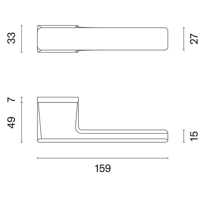 Aprile deurklinken Brisa grafiet sf