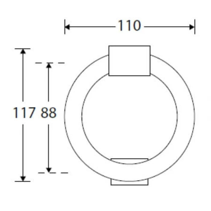 Artitec Deurklopper Anello antiek chroom mat1