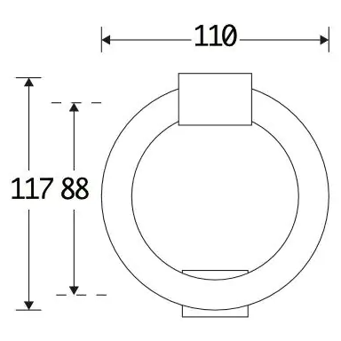 Artitec Deurklopper Anello mat zwart1