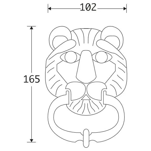 Artitec Deurklopper Lion ijzer zwart