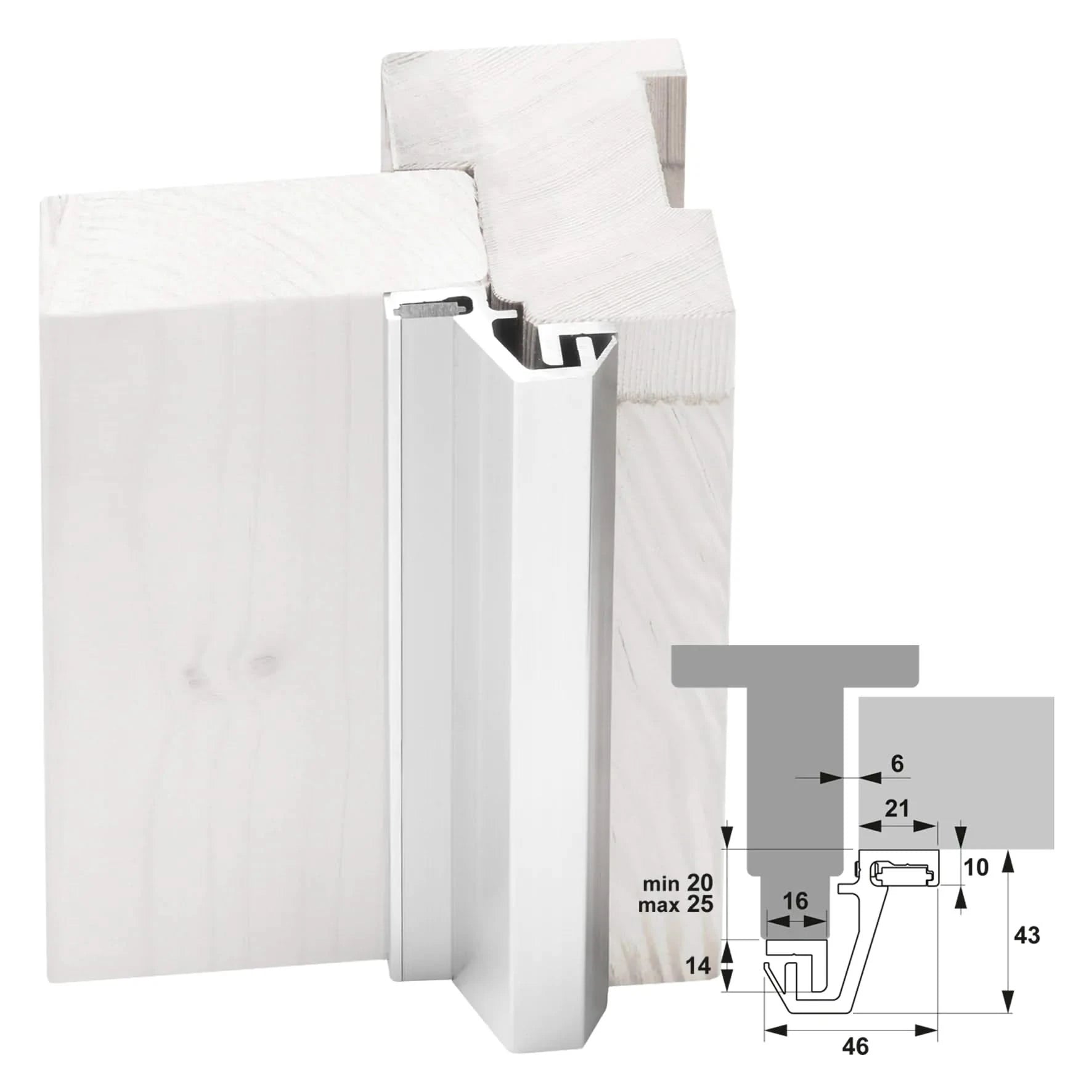 Axa | Beveiligingsstrip Achterdeur | SKG1 | f1215 | 20-25mm | 76032091bl