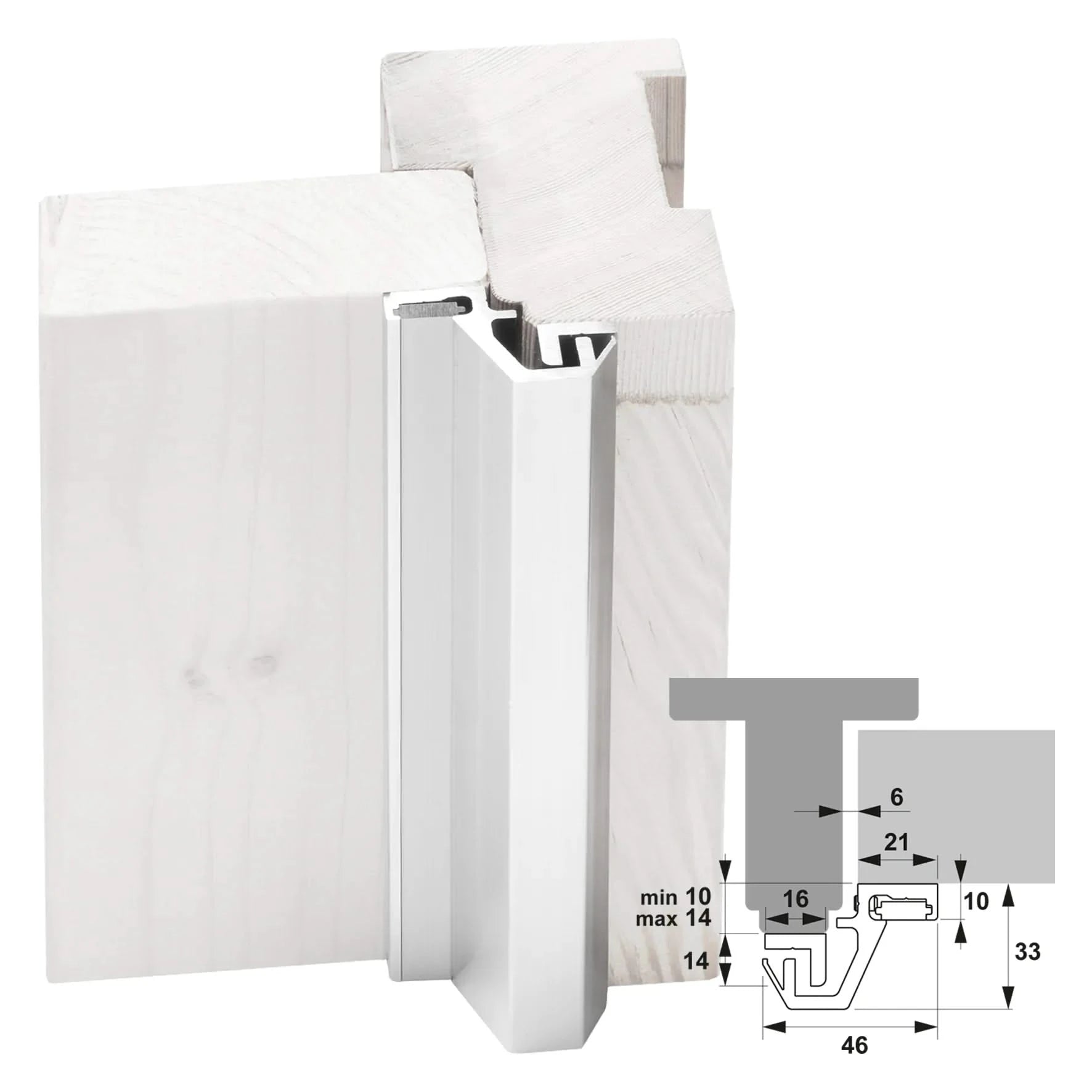 Axa | Beveiligingsstrip Achterdeur | SKG1 | Wit | f1215 | 5-9mm | 76030588bl