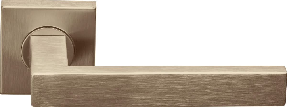 Formani | Voordeurset | knop/kruk | Licht Brons PVD BSQ | SKG3 - Deurbeslag-expert