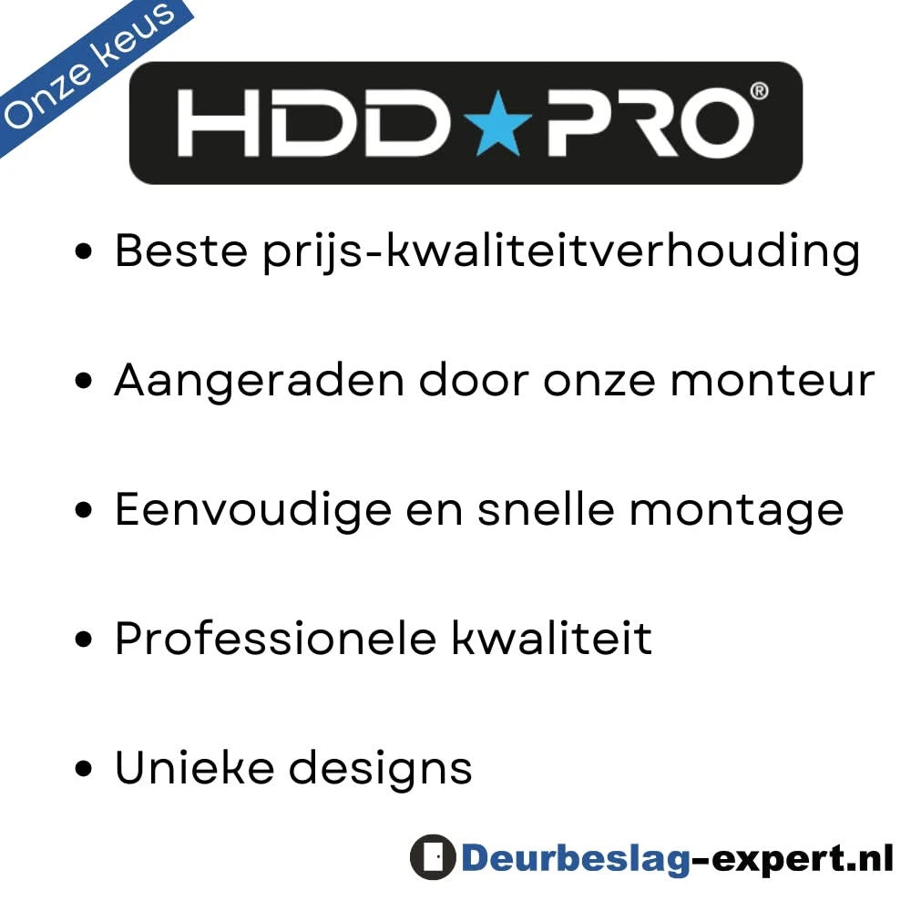 Beste prijskwaliteitsverhouding deurbeslag HDD Pro USP'S