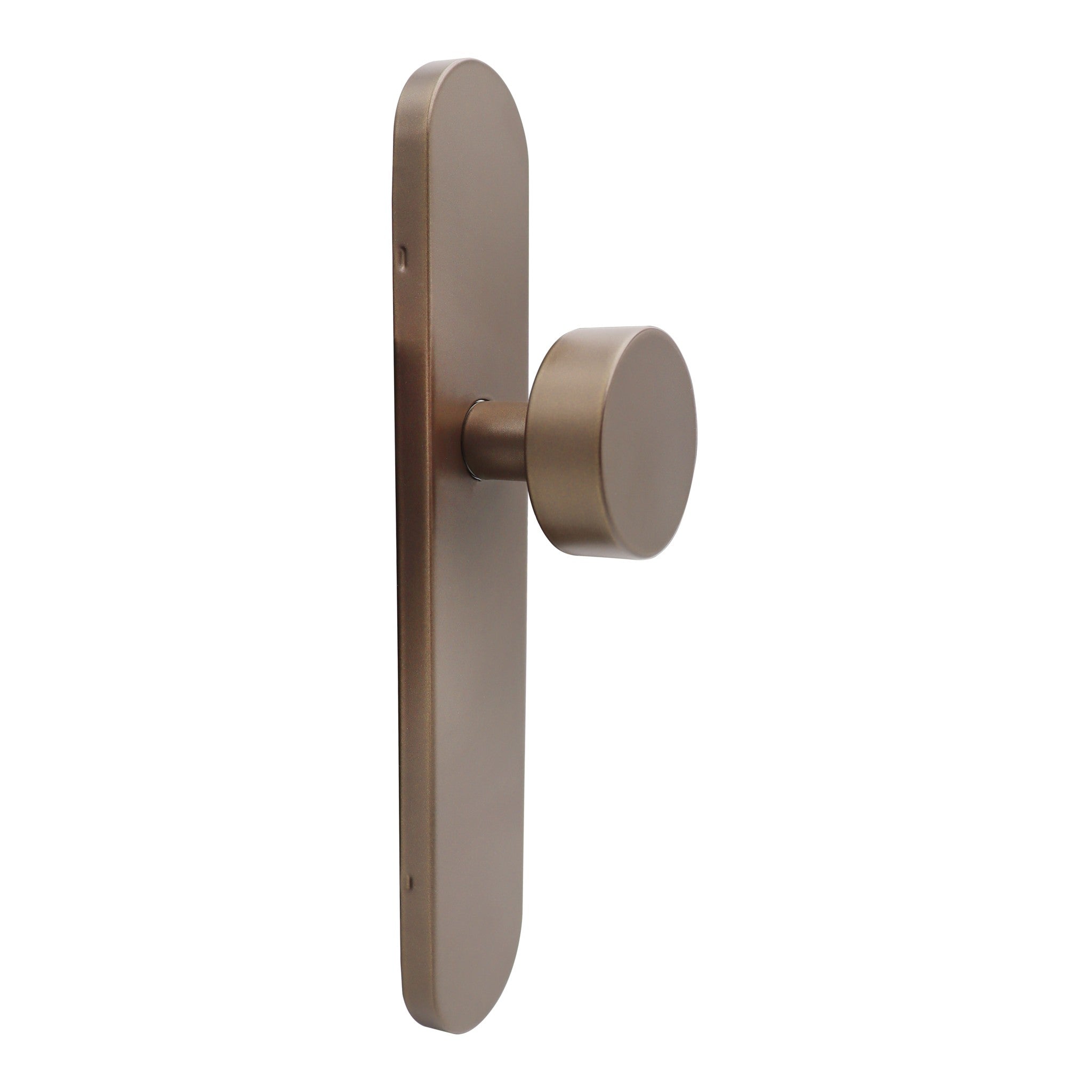 Griff Meister deurknop op ovaal schild 245x45x10mm - brons - blind