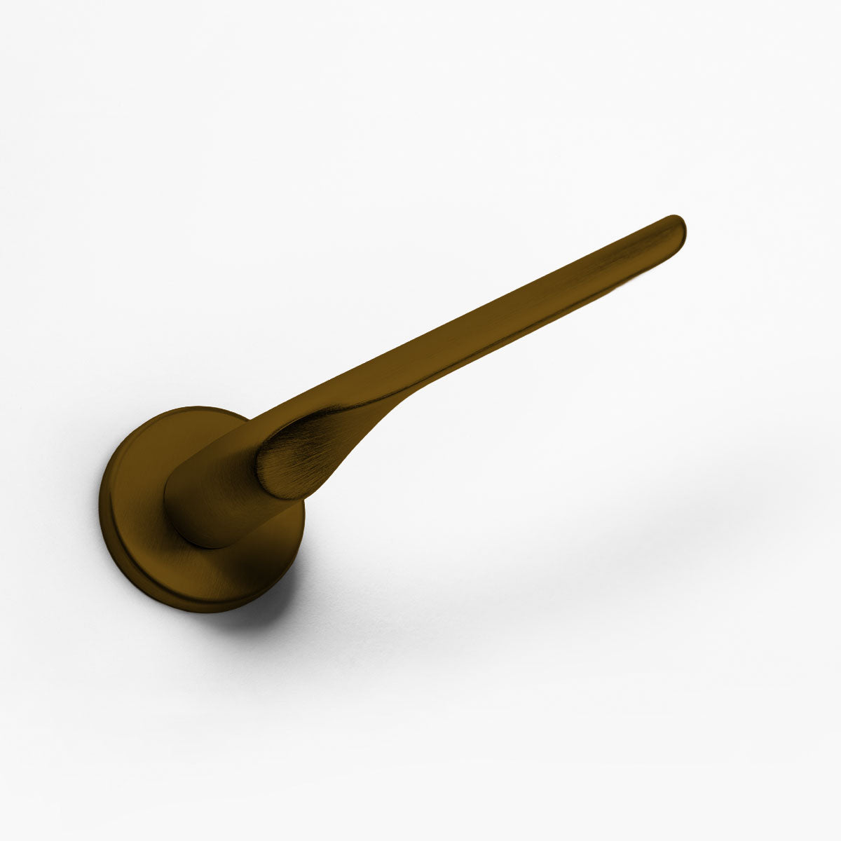DND deurkruk Chop in Pearl Bronze gemonteerd op een binnendeur – sfeerbeeld