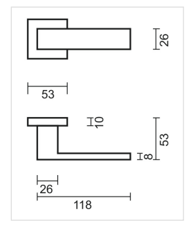 HDD Pro DEURKRUK PRO CUBICA CARBON BLACK - Deurbeslag-expert