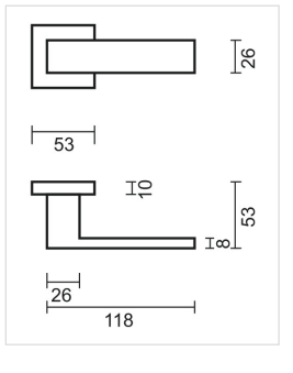 HDD Pro DEURKRUK PRO CUBICA INOX LOOK - Deurbeslag-expert